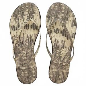 NEW TKEES women's studio exotic sandal in milk snake